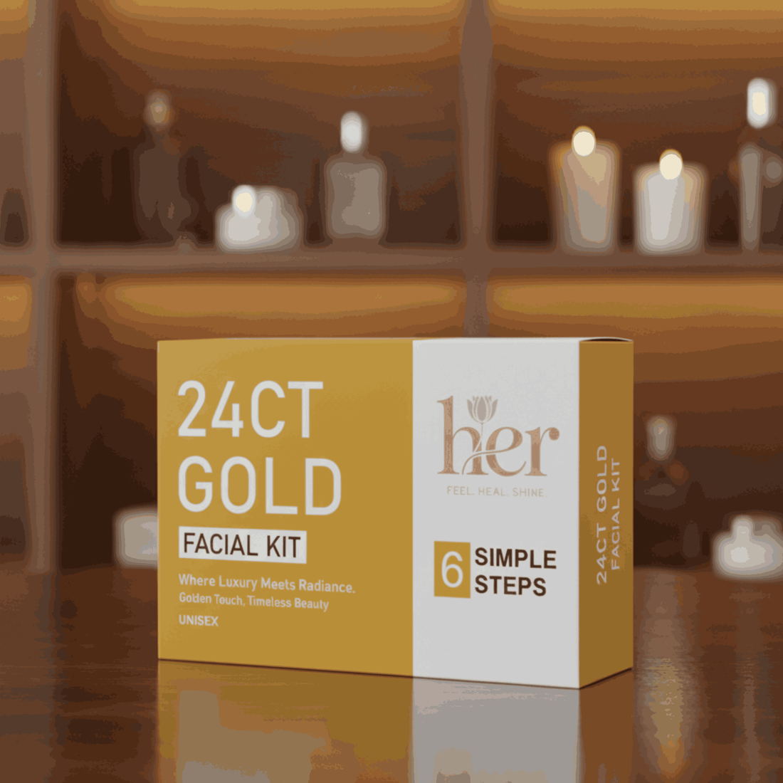 24CT Gold Facial Kit – 6 Step Radiance Ritual for Glowing Skin - Sparsh Wellness