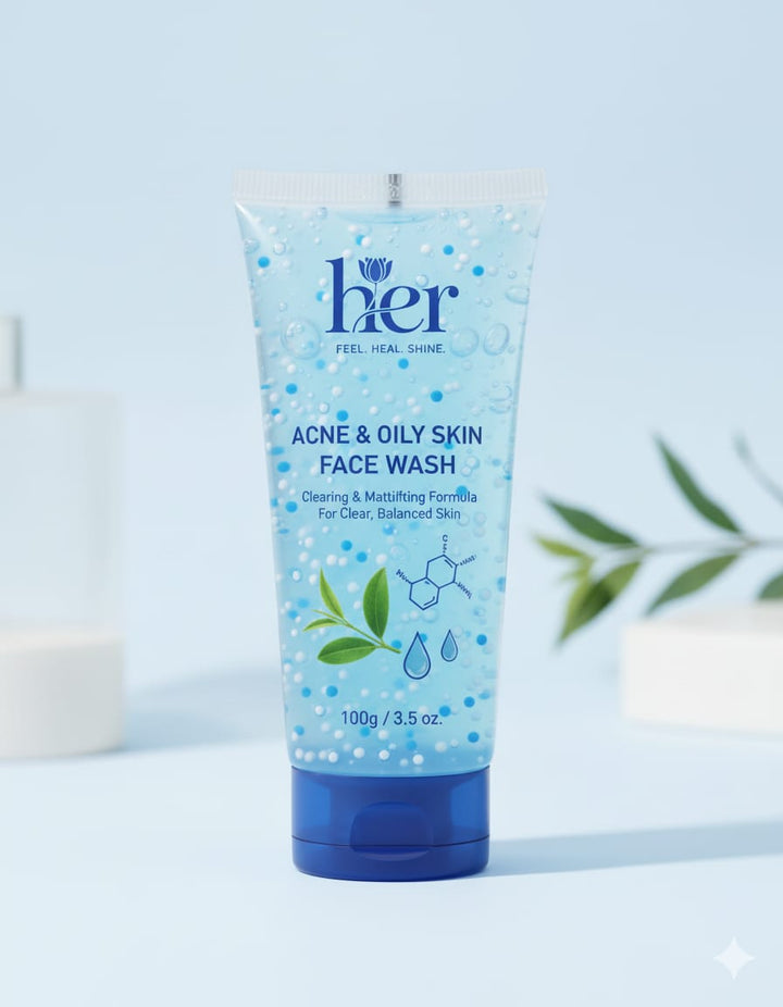 Acne & Oily Skin Face Wash: Clearing & Mattifying Formula - Sparsh Wellness